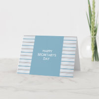 Amara Stripe Cornflower Happy Secretary's Day