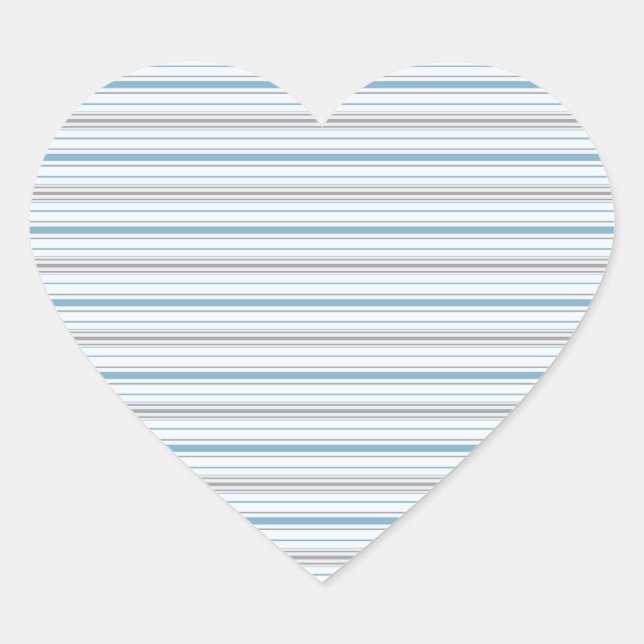 Amara Stripe Cornflower Heart Sticker (Front)