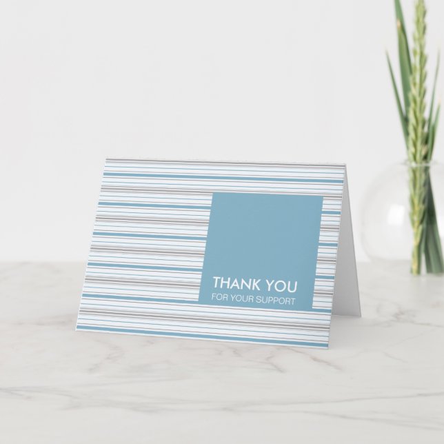 Amara Stripe Cornflower Thank You For Your Support (Front)