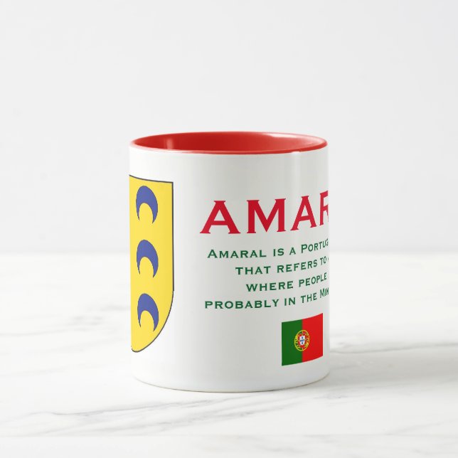 Amaral Family Coat of Arms Mug (Center)