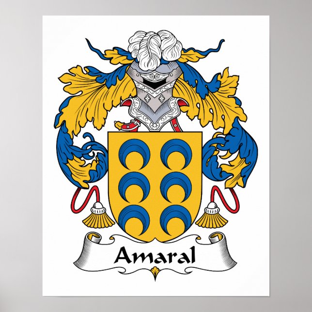 Amaral Family Crest Poster (Front)