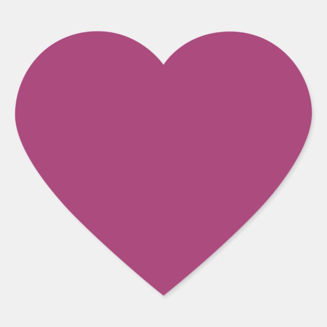  Amarant (M&P) (solid colour)  Heart Sticker (Front)