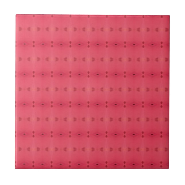 Amaranth cerise pink geometric design decor tile (Front)