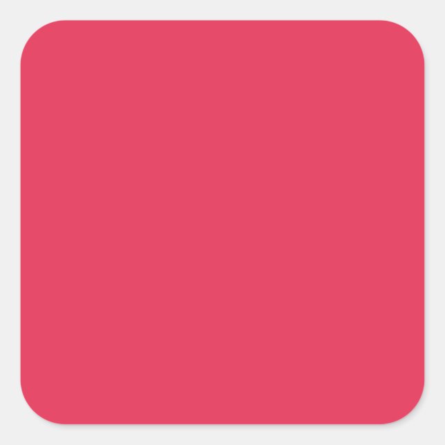 Amaranth Fashionable Colour Design Square Sticker (Front)