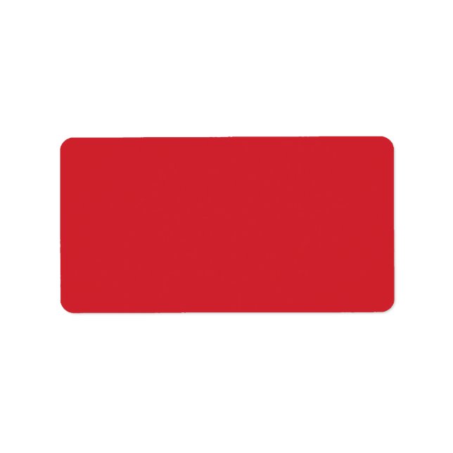 Amaranth red (solid colour)  label (Front)