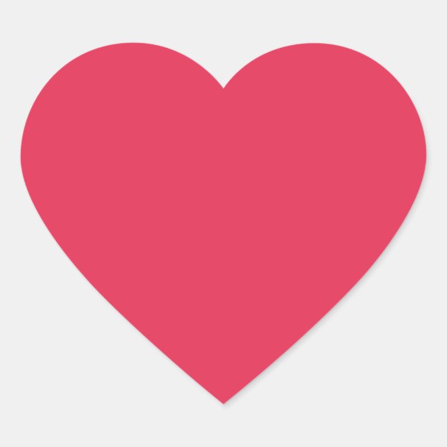 Amaranth (solid colour)  heart sticker (Front)