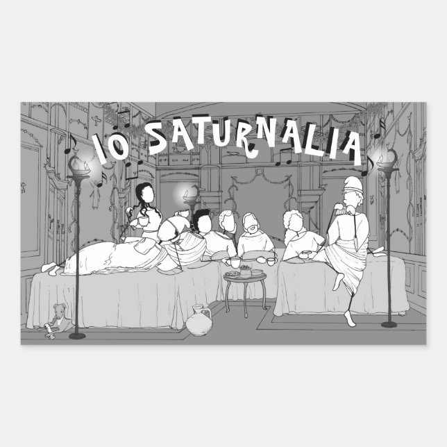 Amarantus' Saturnalia Card Rectangular Sticker (Front)