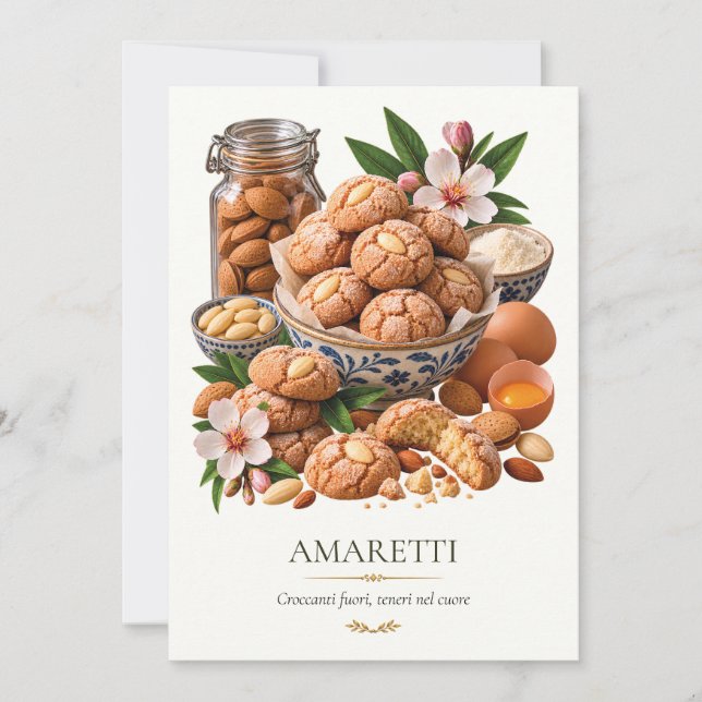 Amaretti – Vintage Italian Dessert Invitation (Front)