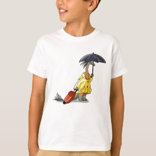 Amargasaurus Holding Umbrella And Suitcase. T-Shirt