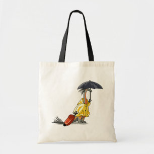 Amargasaurus Holding Umbrella And Suitcase. Tote Bag