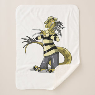 Amargasaurus Posing As Freddy Krueger. Sherpa Blanket