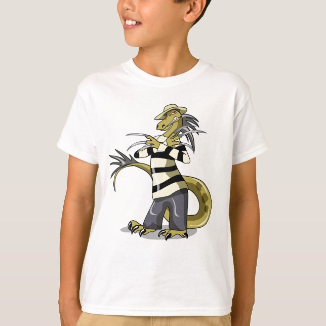 Amargasaurus Posing As Freddy Krueger. T-Shirt (Front)