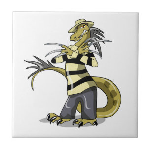 Amargasaurus Posing As Freddy Krueger. Tile