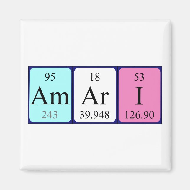 Amari periodic table name magnet (Front)
