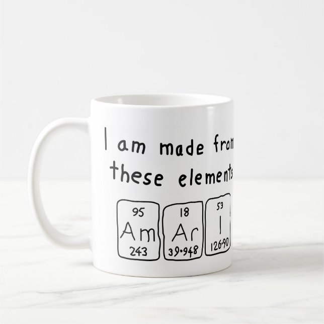 Amari periodic table name mug (Left)