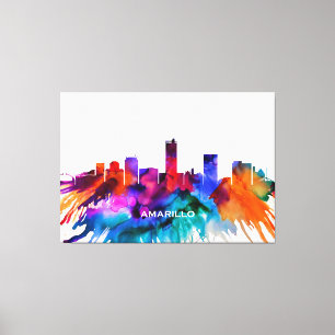 Amarillo Skyline Canvas Print