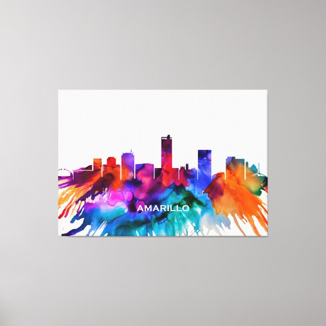 Amarillo Skyline Canvas Print (Front)