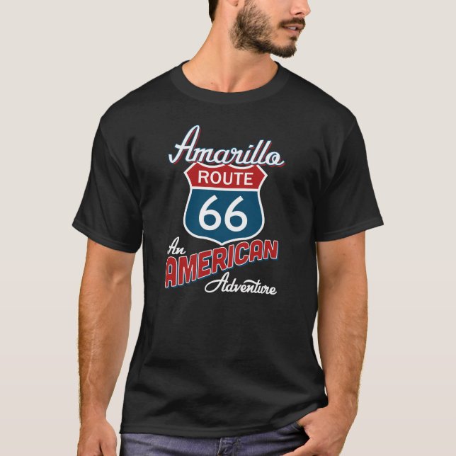 Amarillo T-shirt Route 66 Vintage America Texas (Front)