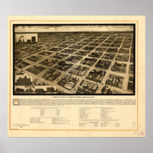 Amarillo Texas 1912 Antique Panoramic Map Poster