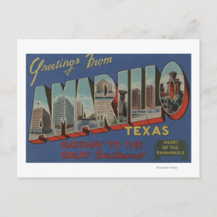 Amarillo, Texas (Heart of the Pan-Handle) Postcard