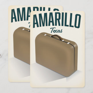 Amarillo texas travel poster invitation