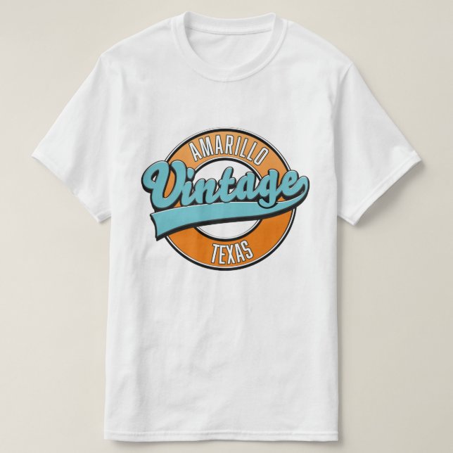 Amarillo Texas vintage logo T-Shirt (Design Front)