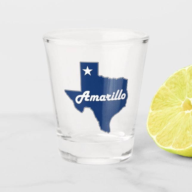 Amarillo TX Lonestar State West Texas Panhandle Shot Glass (Front)