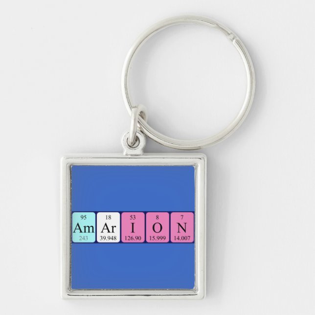 Amarion periodic table name keyring (Front)