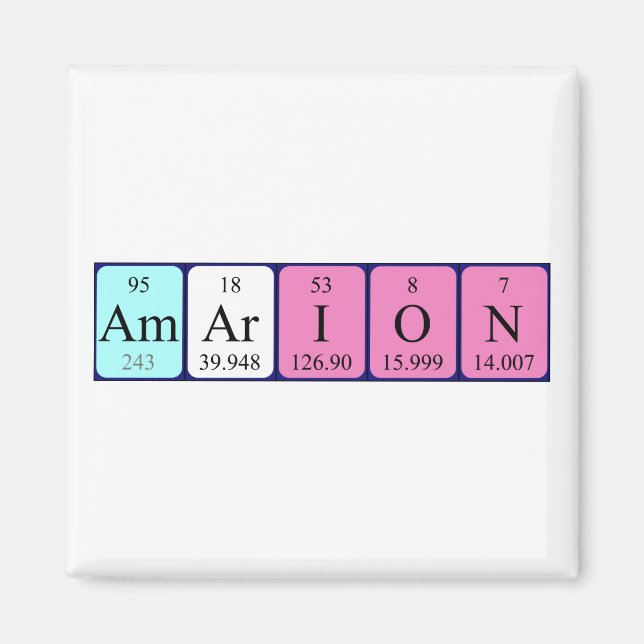 Amarion periodic table name magnet (Front)