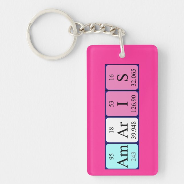 Amaris periodic table name keyring (Front)