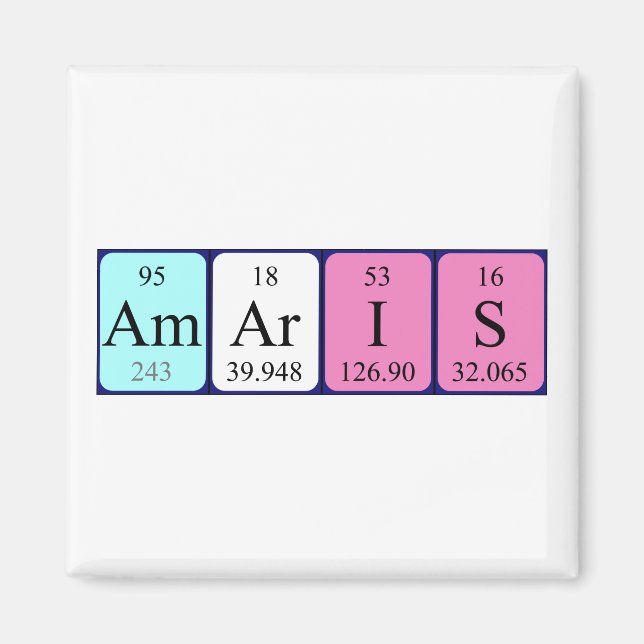 Amaris periodic table name magnet (Front)