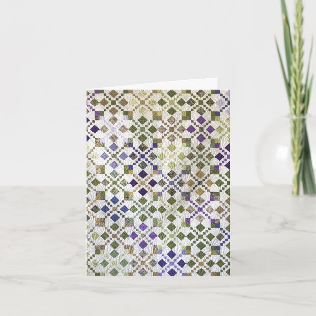 Amarna Scrappy Quilt Personalised Greeting Card (Front)