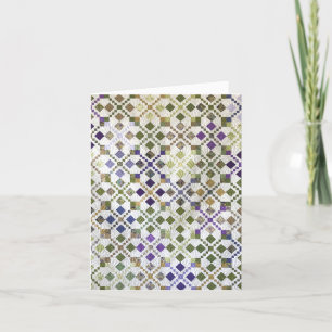 Amarna Scrappy Quilt Personalised Greeting Card