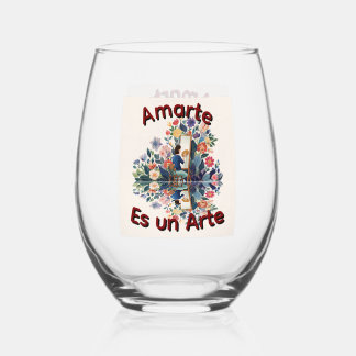 Amarte es un Arte Stemless Wine Glass