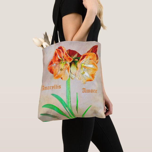 Amaryllis Amore Tote Bag (Close Up)