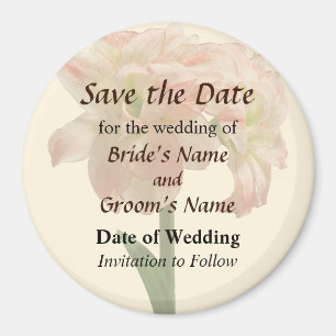 Amaryllis Aphrodite Save the Date Magnet