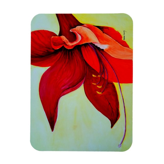 Amaryllis Blossom Magnet (Vertical)