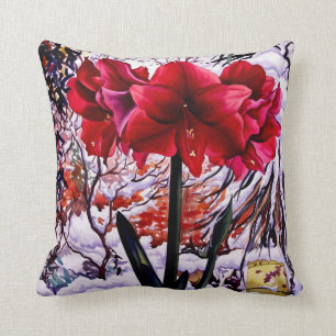 Amaryllis by Snow Window Cushion