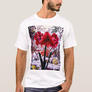 Amaryllis by Snow Window T-Shirt