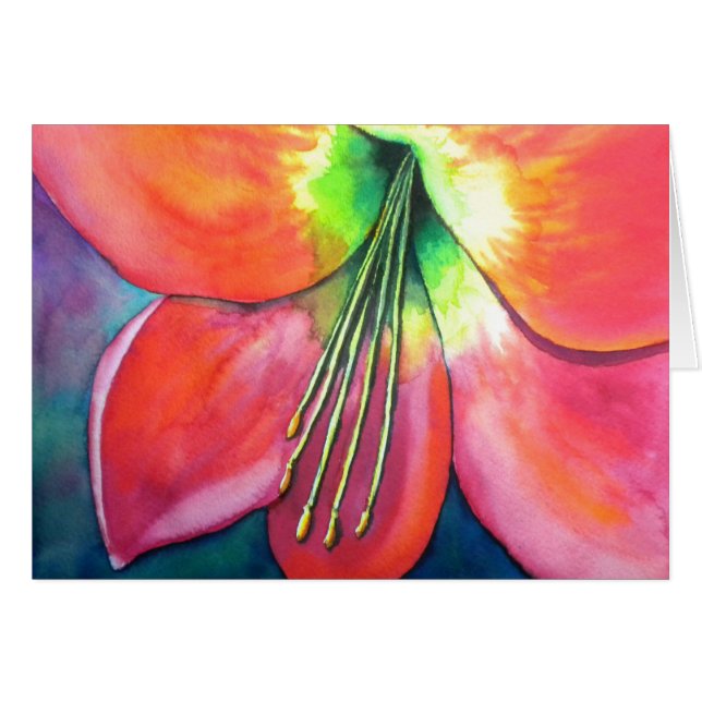 Amaryllis card (Front Horizontal)