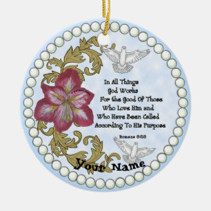 Amaryllis Christian All Things Ceramic Tree Decoration