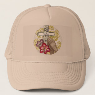 Amaryllis Christian Cross Trucker Hat