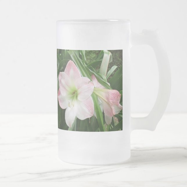 Amaryllis Dancing! Frosted Beverage Glass Beer Mug (Right)