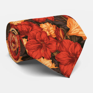 Amaryllis Floral Businessman Floral Wedding Tie
