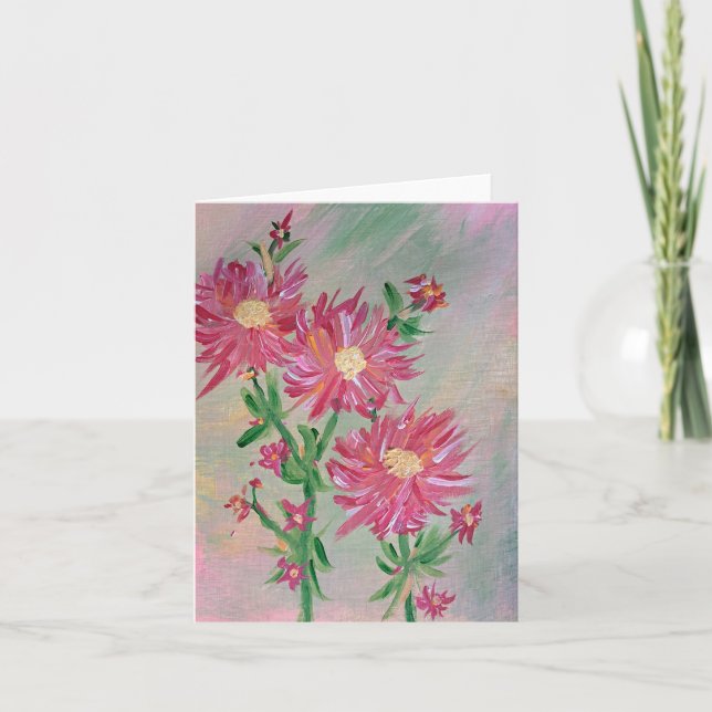 Amaryllis Floral Note Card (Front)