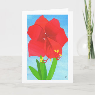 Amaryllis Flower Card