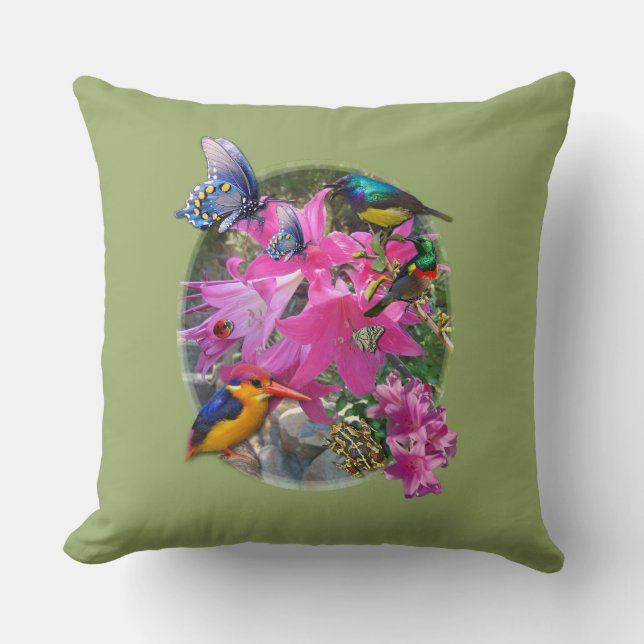 Amaryllis-flower Garden meeting Cushion (Front)