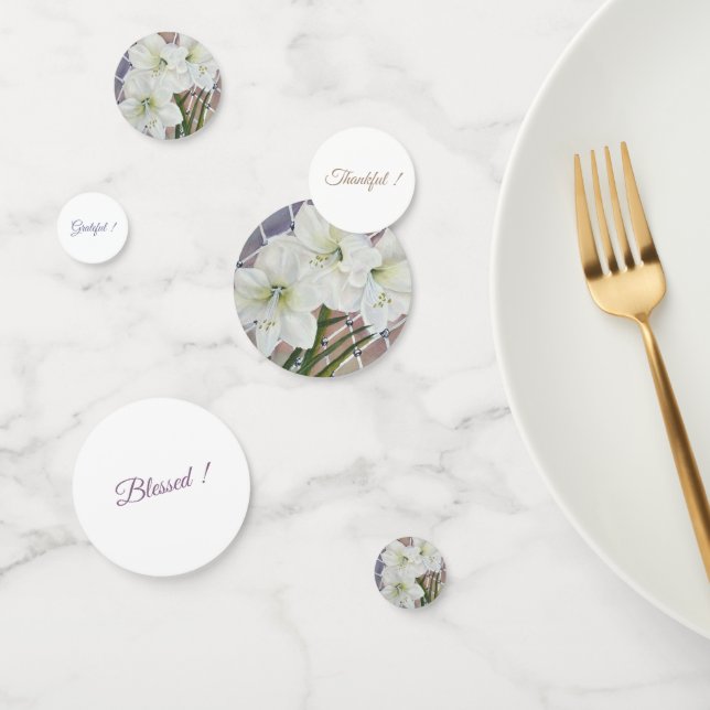 Amaryllis Flower in Watercolors Confetti (Group)