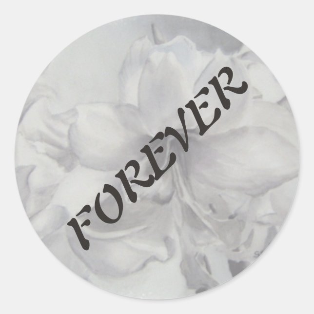 AMARYLLIS FLOWER WEDDING STICKERS (Front)