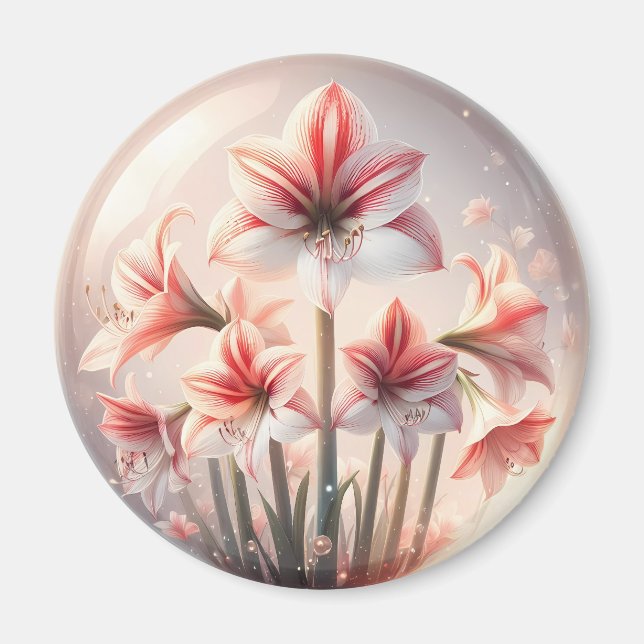 Amaryllis flowers magnet (Front)